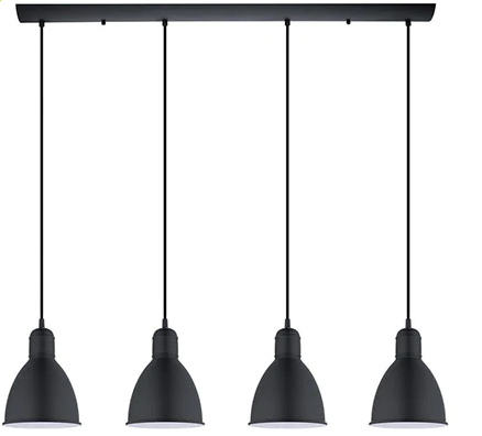 P821B   Priddy four light black