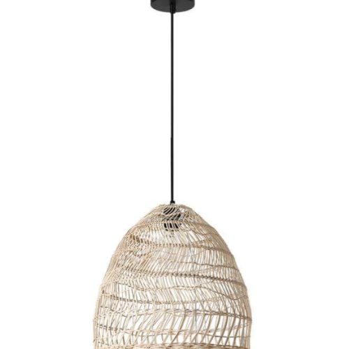 E-KLCH-7127 230v 40W E27 Rattan Pendant Natural original Bamboo colour
